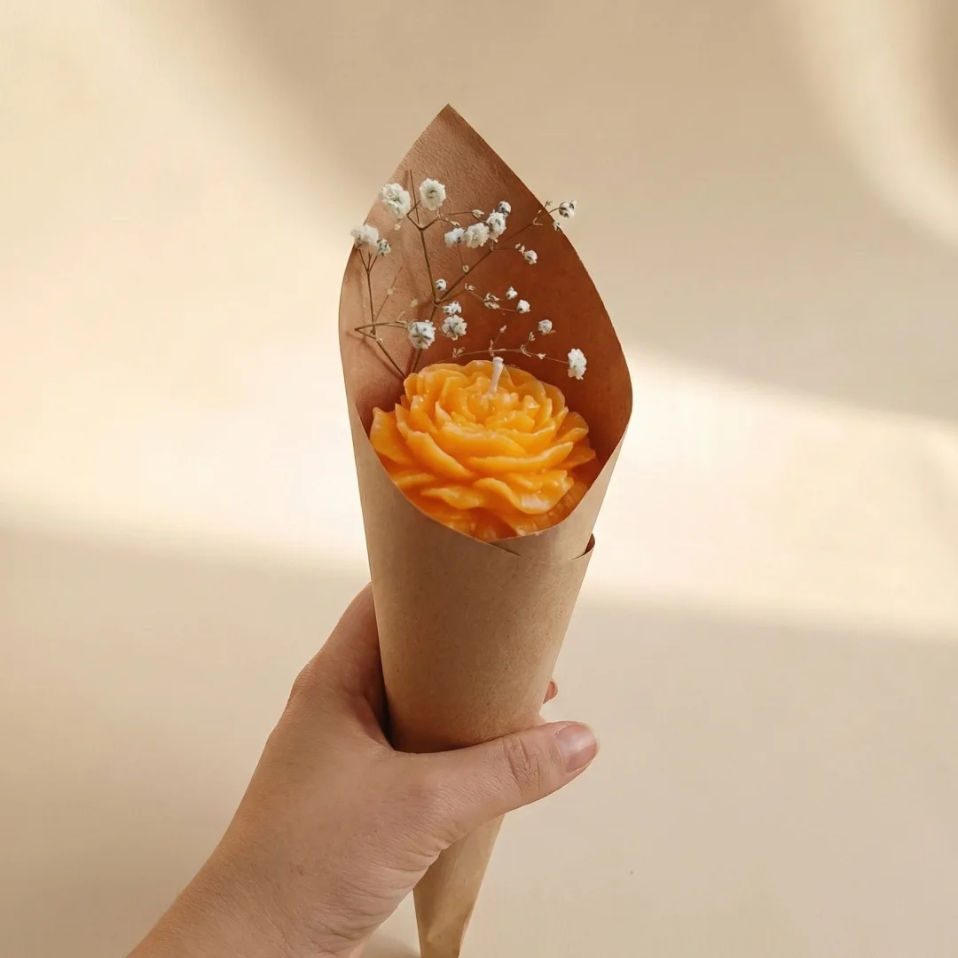 شمع دست‌ساز پاییزی